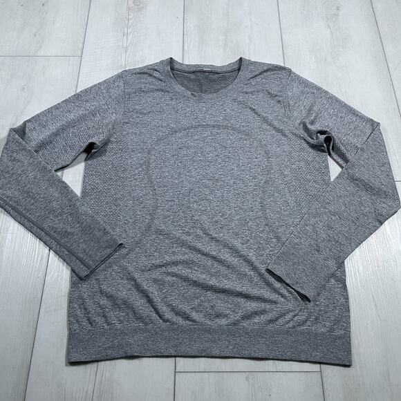 Lululemon Size 4 Swiftly Relaxed Shirt Top Long-Sleeve Hip Length Gray Running - Picture 1 of 10